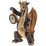 Часы в виде дракона Dragon Gold Mask with Clock варинант исполнения - 1 | Loft Concept в Саратове