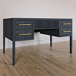 Большой Рабочий стол Primo с 5 выдвижными ящиками Черный дуб варинант исполнения - 2 | Loft Concept в Саратове