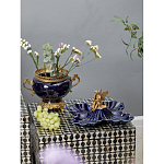 Менажница темно-синяя фарфоровая с бронзовой фигуркой ангела Eden Garden варинант исполнения - 5 | Loft Concept в Саратове