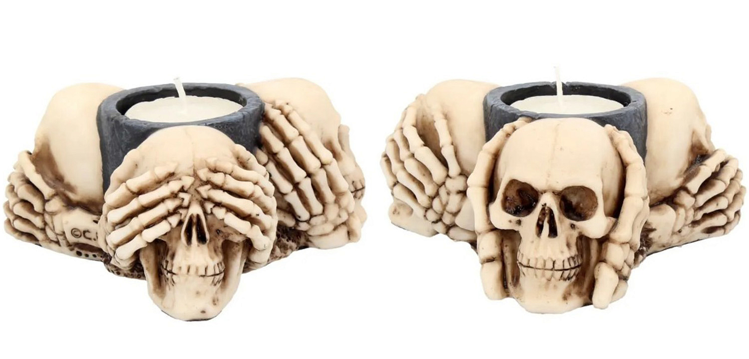 Подсвечник Three Wise Skulls Подсвечник Three Wise Skulls - Loft-Concept в Саратове