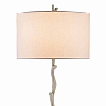 Торшер с цилиндрическим тканевым абажуром на каркасе в виде тонкого дерева Gray Branch варинант исполнения - 1 | Loft Concept в Саратове