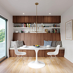 Люстра с 6-ю лампами на тонких изогнутых рожках в современном стиле Feiss варинант исполнения - 7 | Loft Concept в Саратове