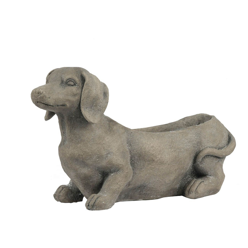 Кашпо The smiling dachshund Серый Кашпо The smiling dachshund Серый в Саратове | Loft Concept