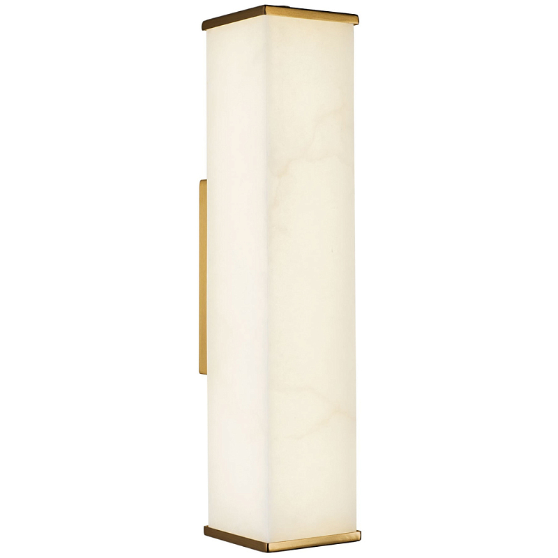 Бра со стеклянным плафоном Giustino Long Wall Lamp Белое матовое стекло Латунь Бра со стеклянным плафоном Giustino Long Wall Lamp Белое матовое стекло Латунь в Саратове | Loft Concept