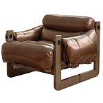 Кресло-диван кожаное на деревянном каркасе Medieval Furniture варинант исполнения - 7 | Loft Concept в Саратове