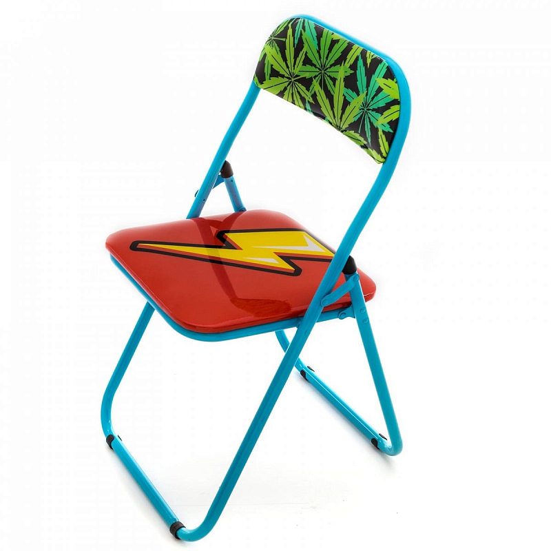 Стул Seletti Folding Chair Flash Мульти Голубой в Саратове | Loft Concept 