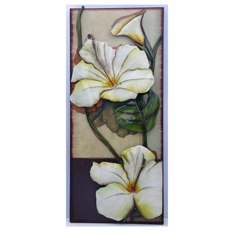 Аксессуар настенный из металла Blank Space White Flowers Мульти в Саратове | Loft Concept 