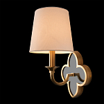 Бра с белым текстильным абажуром и фигурным основанием с зеркальной вставкой Vitorino варинант исполнения - 2 | Loft Concept в Саратове