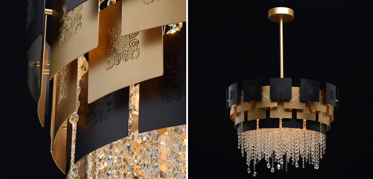Люстра Engraving Plates Black Gold Люстра Engraving Plates Black Gold - Loft-Concept в Саратове