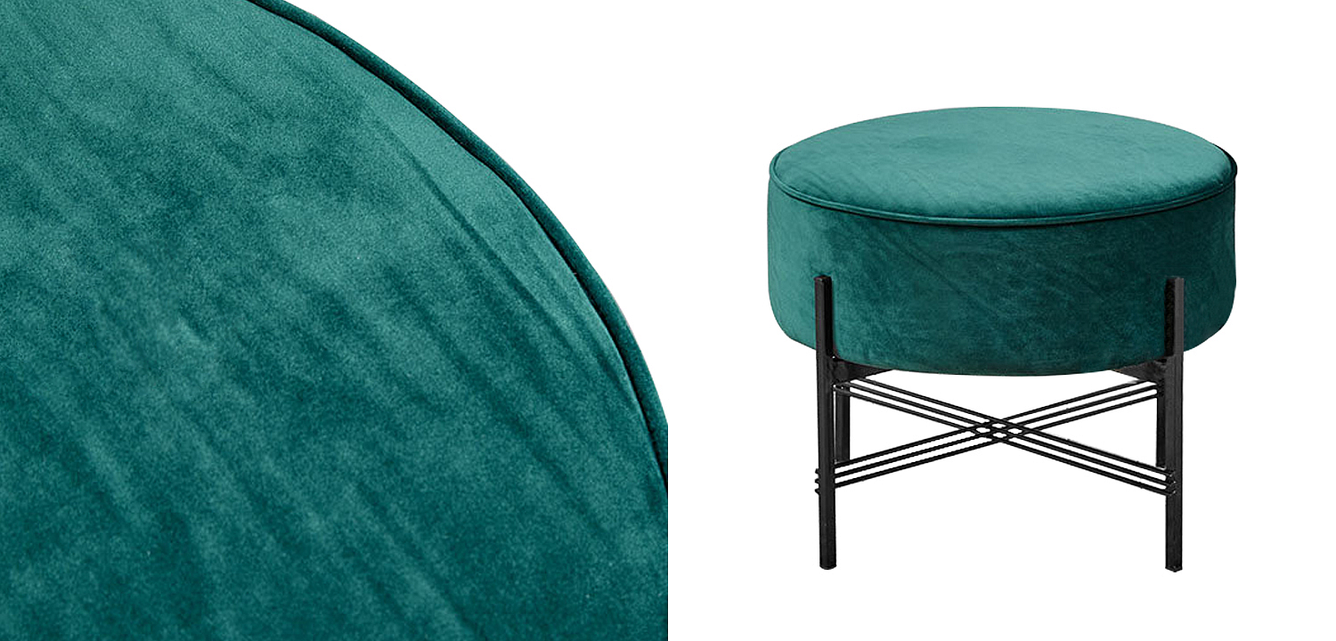 Пуф изумрудного цвета велюровый Sanjay Velour Pouf Emerald Пуф изумрудного цвета велюровый Sanjay Velour Pouf Emerald - Loft-Concept в Саратове