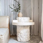 Дизайнерский журнальный стол цилиндрической формы фактурный Mylepen варинант исполнения - 2 | Loft Concept в Саратове