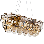 Люстра с круглыми стеклянными подвесками Cardiel Amber Glass Chandelier варинант исполнения - 1 | Loft Concept в Саратове