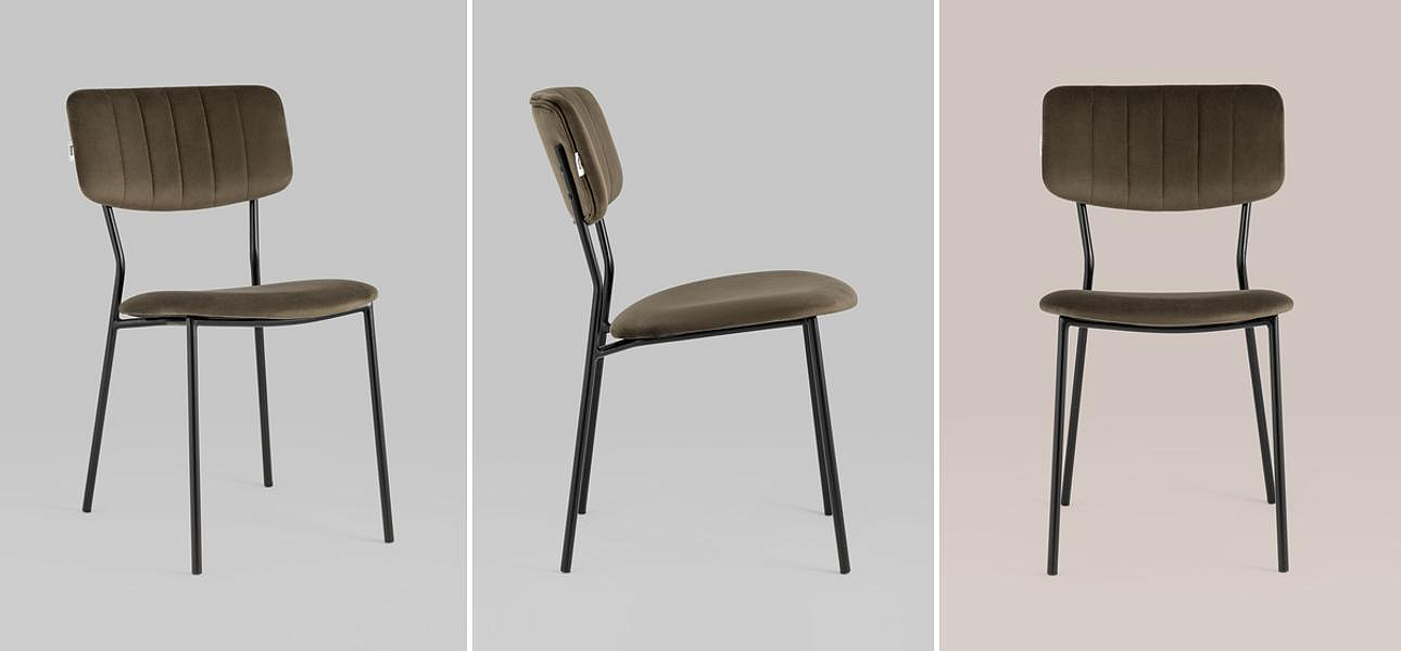 Стул Singer Chair без подлокотника Коричневый Велюр Стул Singer Chair без подлокотника Коричневый Велюр - Loft-Concept в Саратове