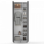 Двухдверный шкаф белого цвета Strict Lines варинант исполнения - 4 | Loft Concept в Саратове