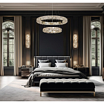 Люстра из 2-х колец с мозаичным хрустальным оформлением Sparks of Crystal варинант исполнения - 2 | Loft Concept в Саратове