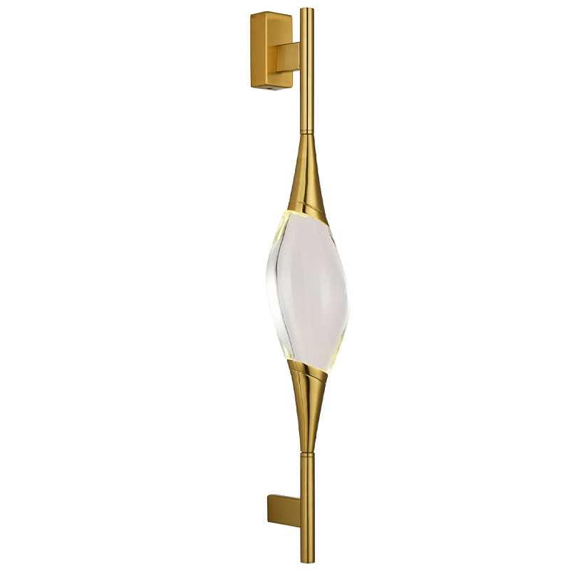Бра с хрустальным плафоном Renee Brass Glass Drops Light Wall Lamp Латунь Прозрачное Стекло Бра с хрустальным плафоном Renee Brass Glass Drops Light Wall Lamp Латунь Прозрачное Стекло в Саратове | Loft Concept